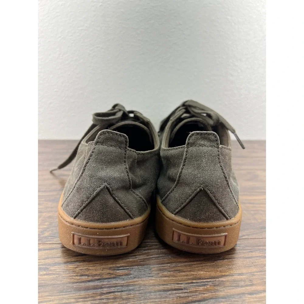 L.L. Bean Mens 12‎ Campside 2 Eye Canvas Brown Boat Shoes Lace Up